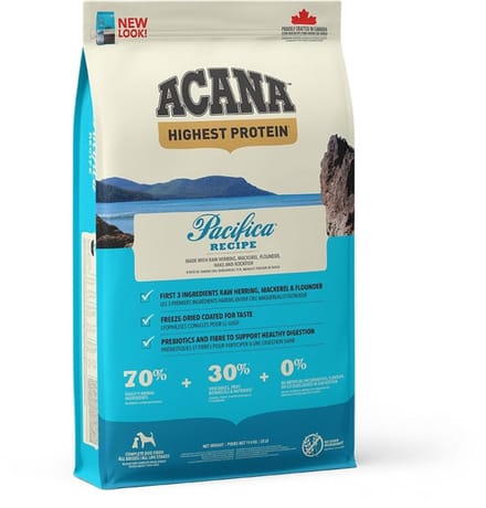 Hondenvoer ACANA - Highest Protein Pacifica - Granenvrij, 11.4kg, Eiwitrijk