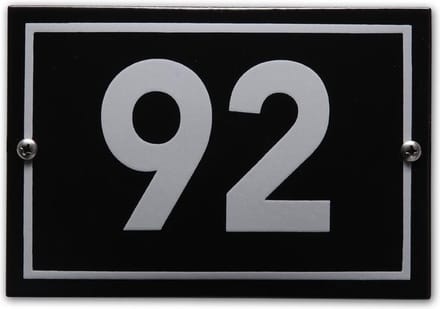 Huisnummer model Phil nr. 92