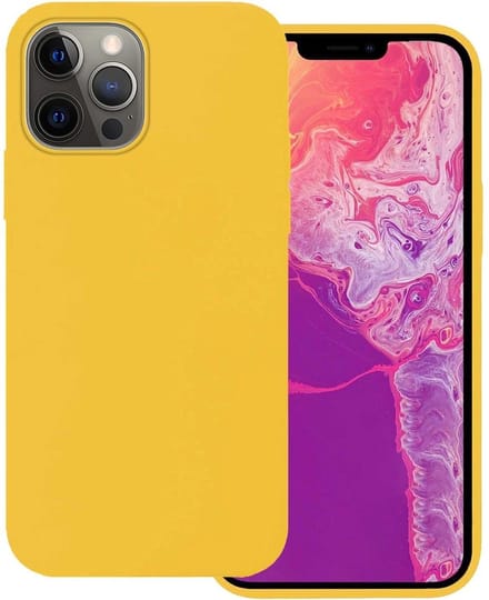 Hoesje Geschikt voor Apple iPhone 13 Pro Max - Sterk & Shockproof - Hoes Cover - Siliconen Case - Geel