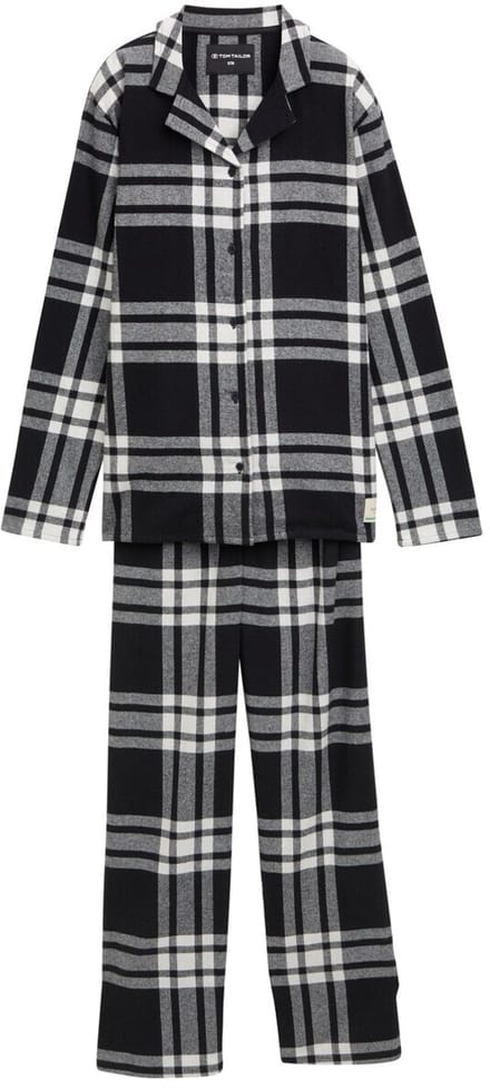 Tom Tailor - Pyjamaset met ruitjespatroon - Maat 42 - grey-dark-check
