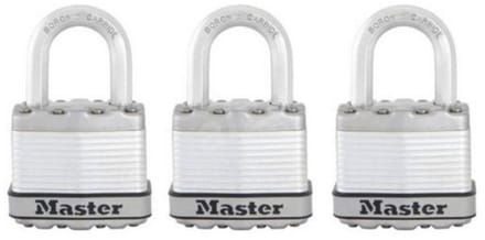 Masterlock Hangslot - Sleutelslot - Gelamineerd Staal - 3 Stuks - M1EURTRI