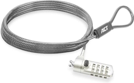ACT Laptopslot | Wedge Securitu Lock | Cijferslot | 2 meter | AC9035