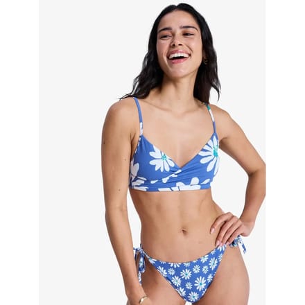 Roxy Essentials Pt Wrap Bralette Bikinitop Blauw S Vrouw