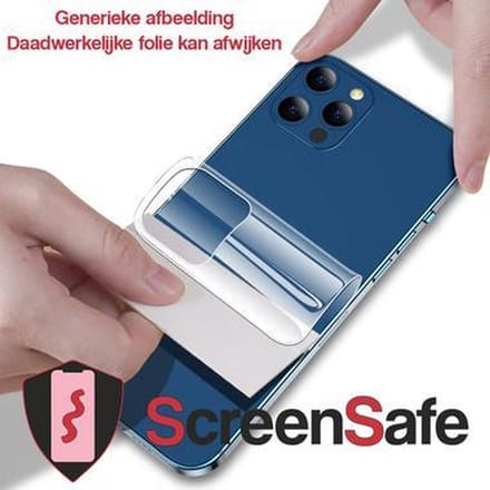 ScreenSafe High Definition Hydrogel screenprotector Huawei P20pro Back Cover Slagvast (AAA)