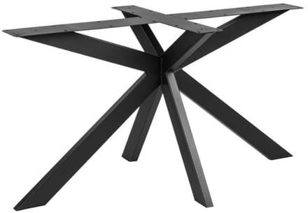 FLE - Stalen matrix zwart spinpoot 140 bij 80 cm en hoogte 73 cm (8 x 4 cm)