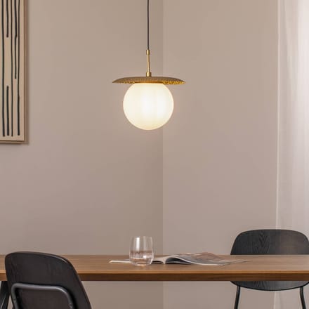 Opviq Hanglamp Anemon, goudkleurig, glas, Ø 30 cm, E27