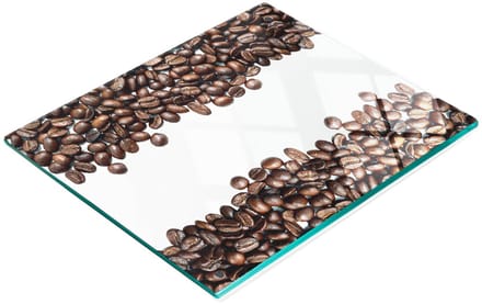 Gehard multifunctioneel decoratief koffiebonenplankje van glas, 60x52 cm