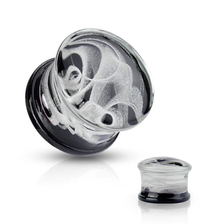 8 mm Double-flared plug glas smoke design