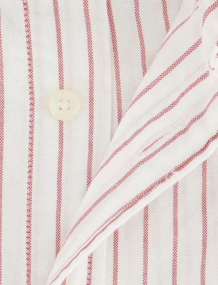 Gant overhemd wit Regular Fit roze gestreept