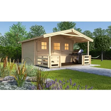 Weka Tuinhuis Met Overkapping 110 Type B Gr2 380x580cm
