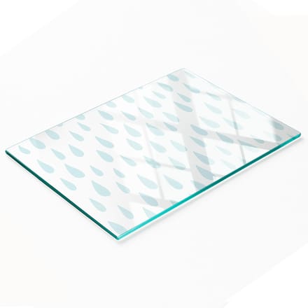 Decoratieve glazen snij- en serveerplank in druppelvorm, 80x52 cm