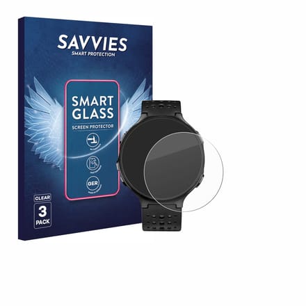 3 Stuks Savvies Screenprotector - geschikt voor Garmin Forerunner 235 - beschermfolie glas transparant
