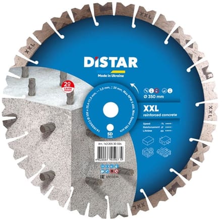 DiStar 1A1RSS Diamantzaagblad Nat XXL 350mm 25,4mm - Hoogste segmenten in de markt
