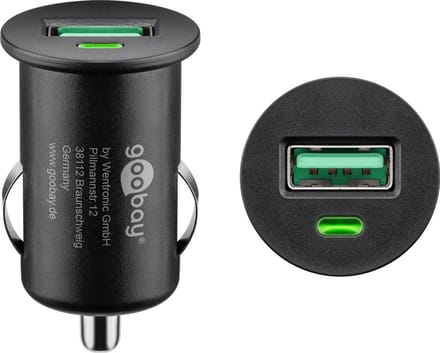 Goobay USB autolader met 1 poort - Quick Charge 3.0 - 3A / zwart