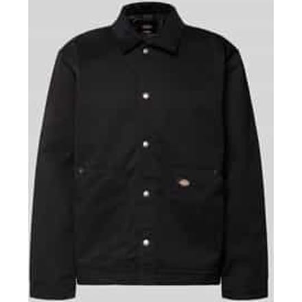 Jack met platte kraag en labeldetail