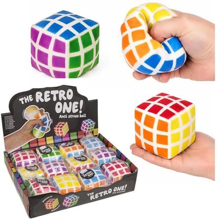Squishy speelgoed - Puzzelkubus 6 cm - Satisfying Squeeze Stressbal en Fidget Toy
