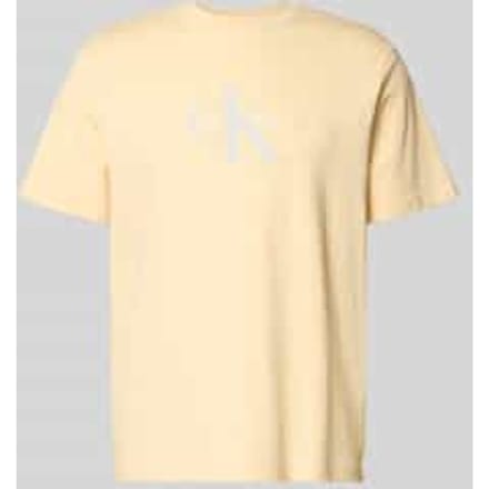 T-shirt met labelprint en ronde hals
