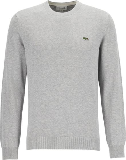 Lacoste herentrui katoen - O-hals - lichtgrijs melange