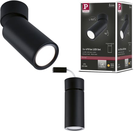 Paulmann Turnal Coin 3SD ABL schwarz 93089 LED-opbouwlamp LED LED 6 W Zwart (mat)