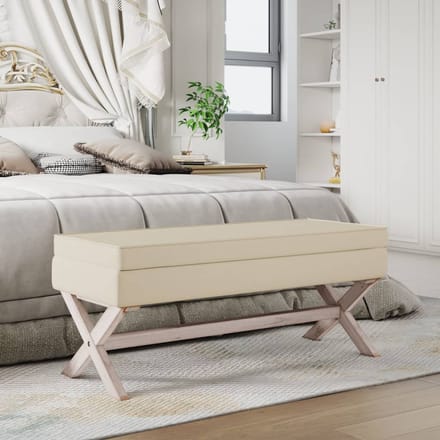 vidaXL - Opbergkruk - 110x45x49 - cm - linnen