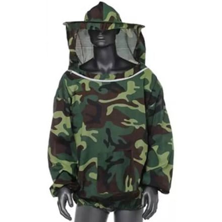 Imkerjack Professioneel Totale Bescherming Geventileerd Imker Beschermjack met Sluier camouflagegroene kleur