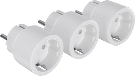 Schakelset mini 3-voudig met afstandsbediening wit -tot 40 meter bereik-