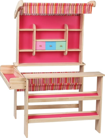 Playwood - Houten winkel roze - Speelgoed winkel - Marktkraam