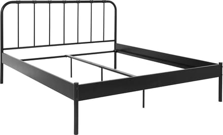 Aaron-Bed 180x200 cm Black in Metal