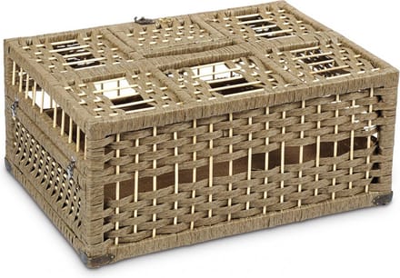 Natural Rieten transport mand / opleermand 68x30x48CM
