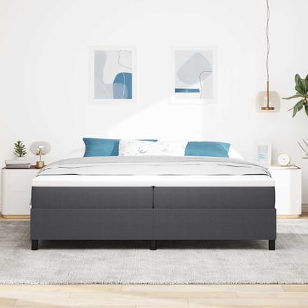 vidaXL - Platformbedframe - Donkergrijs - 200 - x - 200 - cm - Corduroy - stof