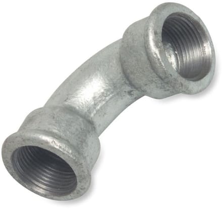 Tempergiet Bocht 90° Kort 1 inch Binnendraad