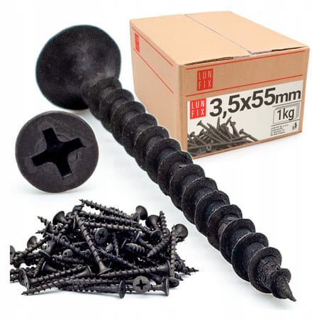 Zwarte Fosfaat Gipsplaat Schroeven 55mm - 1kg