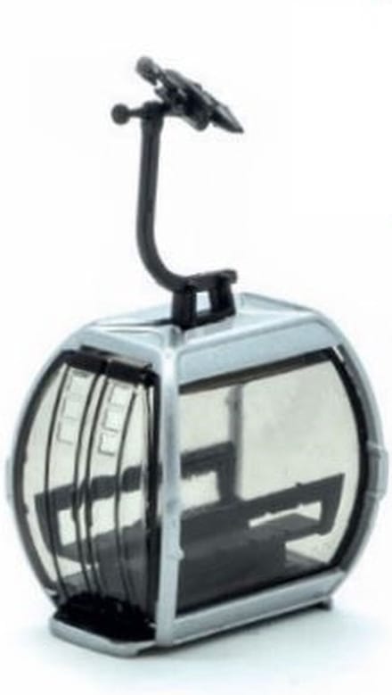 1:87 Jaegerndorfer 82100 Gondel Omega V Zilver H0 – Gondel voor modelkabelbaan – winterdorp – kerstdorp