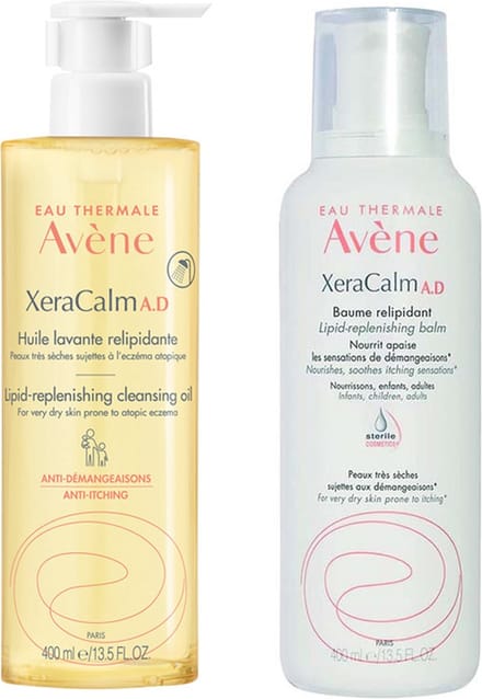 Avène XeraCalm A.D. Olie + Balsem 400ml - Bundel