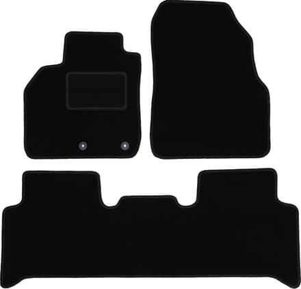 Zwarte veloursmatten voor: Renault Grand Scenic II minivan (2003-2009)