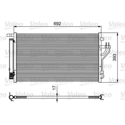 Condensator, airconditioning VALEO 814485