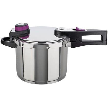 GSW Snelkookpan 6L - Afmeting 22cm - Extra stoominzet en schaalindeling
