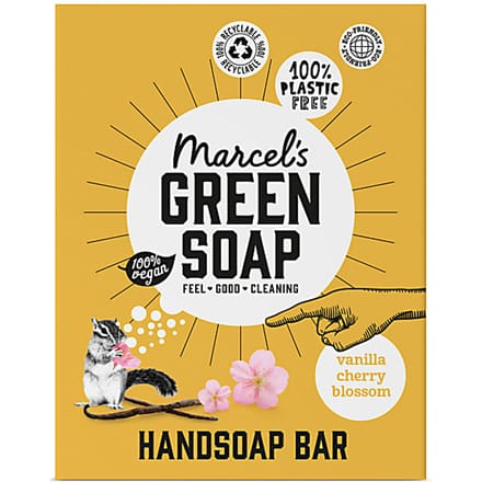 Marcel's Green Soap Handzeep Bar Vanille & Cherry Blossom - 90 gr