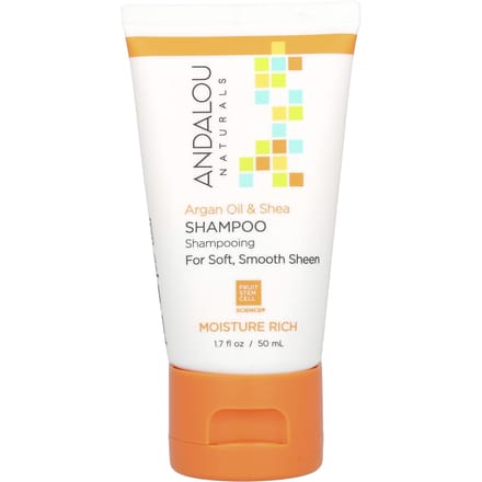 Andalou Naturals, Shampoo, Argan Oil & Shea, 1.7 fl oz (50 ml) white