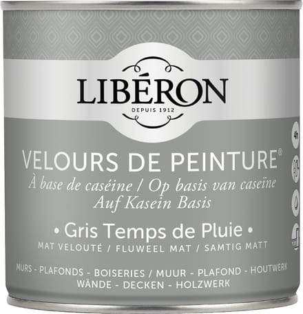 Liberon Velours De Peinture Muurverf - Mat - Gris Temps De Pluie - 0,5l