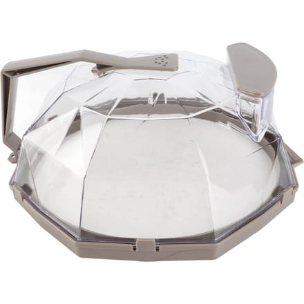 Magnetron Spatdeksel PC Voedsel Spatbeschermer met Verlenghandvat voor Keuken Koken bruin
