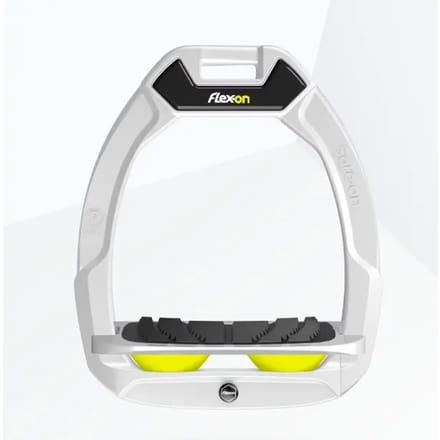 Veiligheidspalenen rijbeugels Incliné Grip Wit/Grijs/Geel Flex-On Safe-On