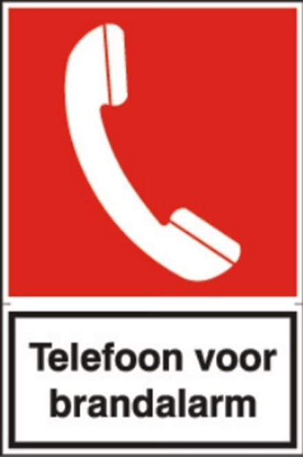 Artelli Sticker Telefoon voor brandalarm (Prijs per stuk)