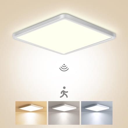 Plat LED Plafondlamp met Bewegingsmelder 18W 1800 Lumen Instelbare Kleurtemperatuur