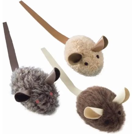 Knuffel voor muiskat met leren staart Nobby Pet