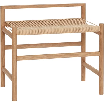 Hubsch Bank eikenhout - naturel/off white