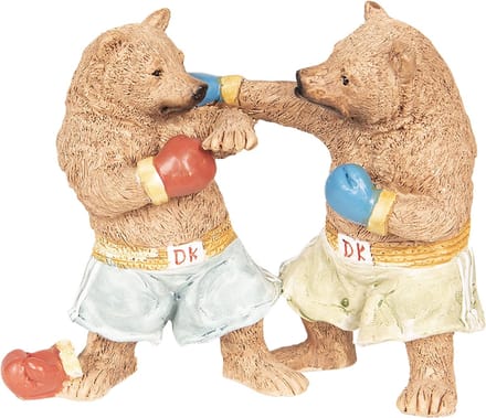 Clayre & Eef Beeld Beer 13x5x11 cm Bruin Polyresin Woonaccessoires