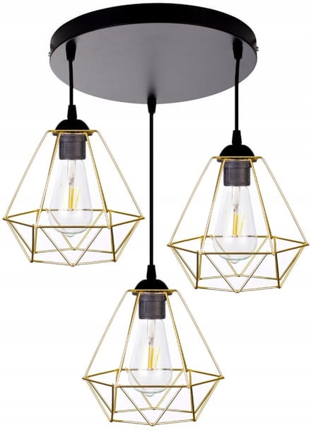 Diamant Hanglamp LED Goud - Stijlvolle Plafondlamp