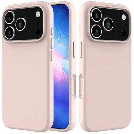 MobyDefend Hoesje - Geschikt voor iPhone 17 Pro Max - Matte Siliconen Backcover - Roze