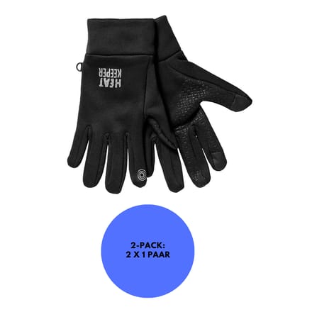 Wehkamp - Thermo sporthandschoenen heren - Zwart - 2-Paar - Zwart / S/M